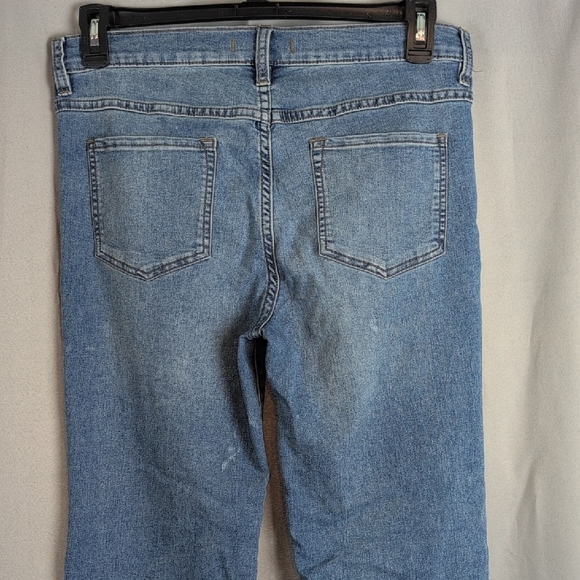 Free People Denim Blue Wide Leg Jeans - Picture 4 of 10